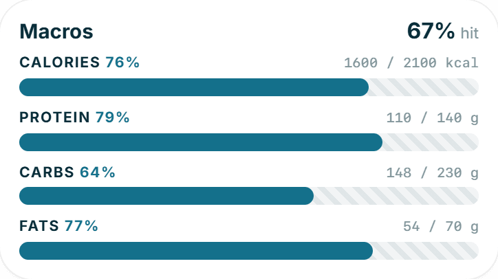 Macro progress bars for the day