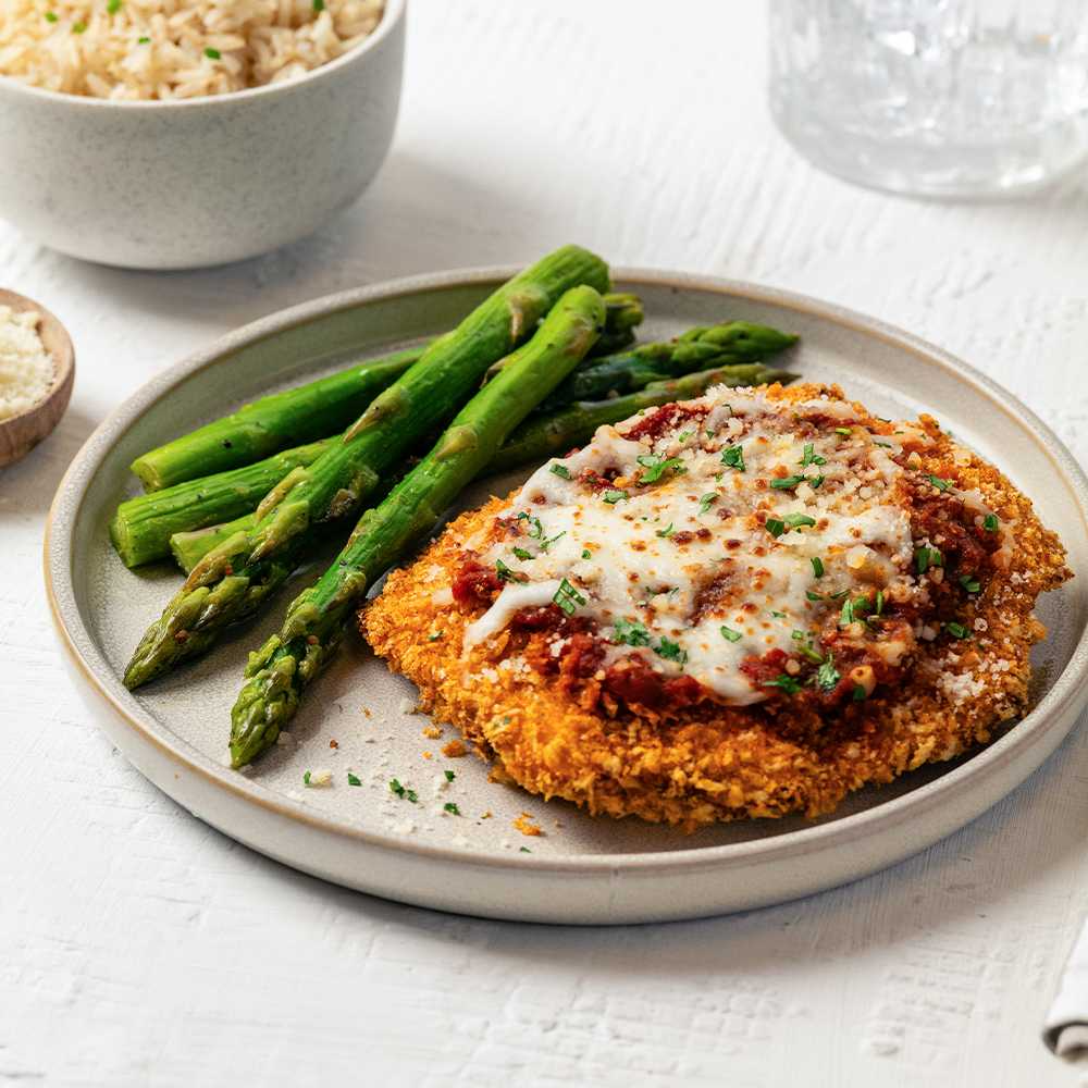 Kcal chicken parmesan with asparagus